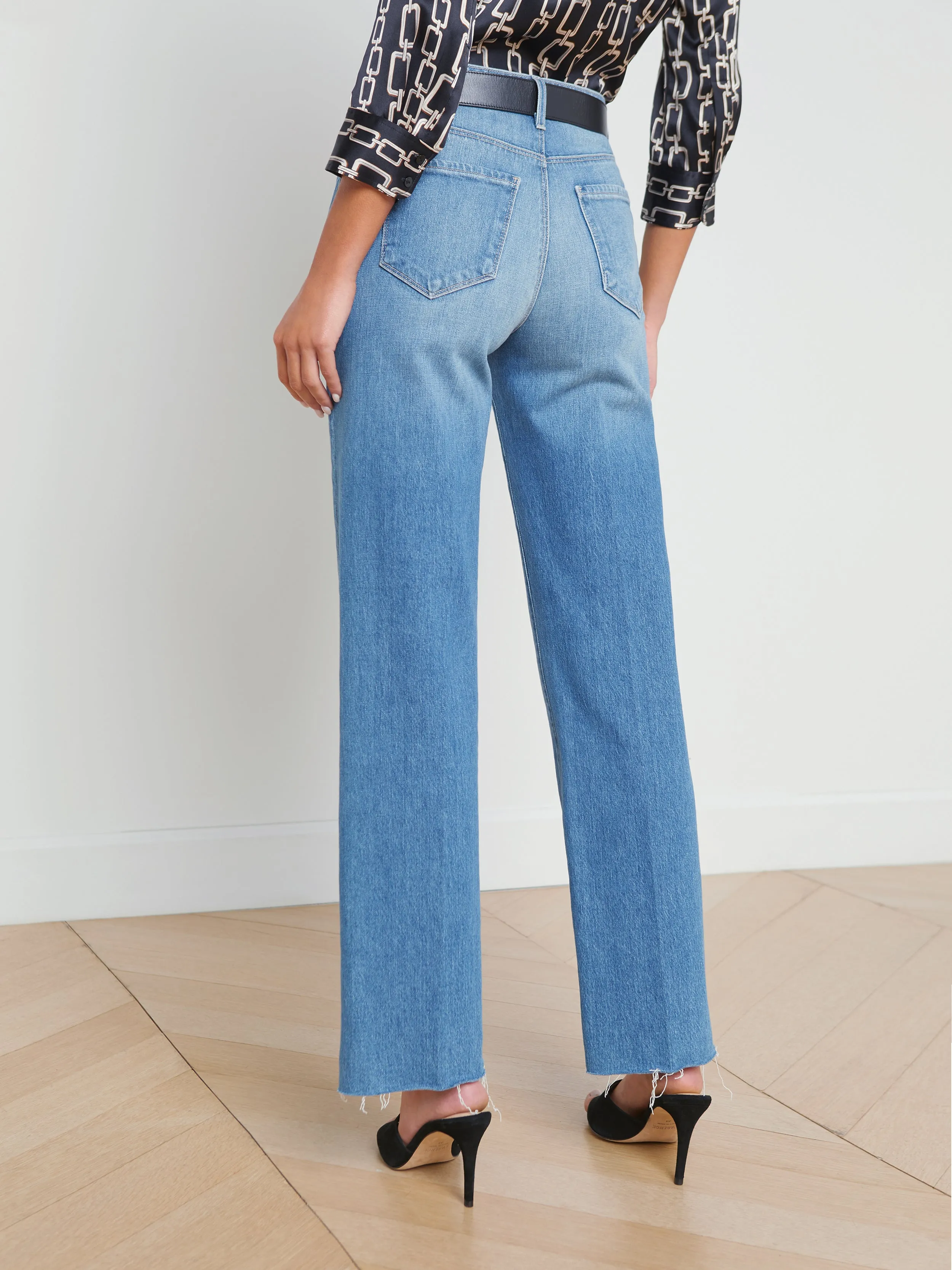 L'Agence Tiana High Rise Wide Leg Jean in Cowan