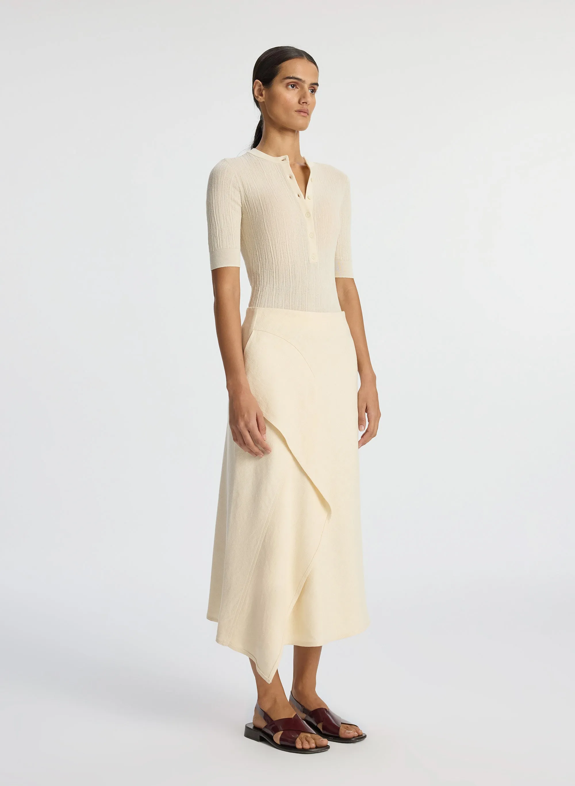 Lia Linen Midi Skirt