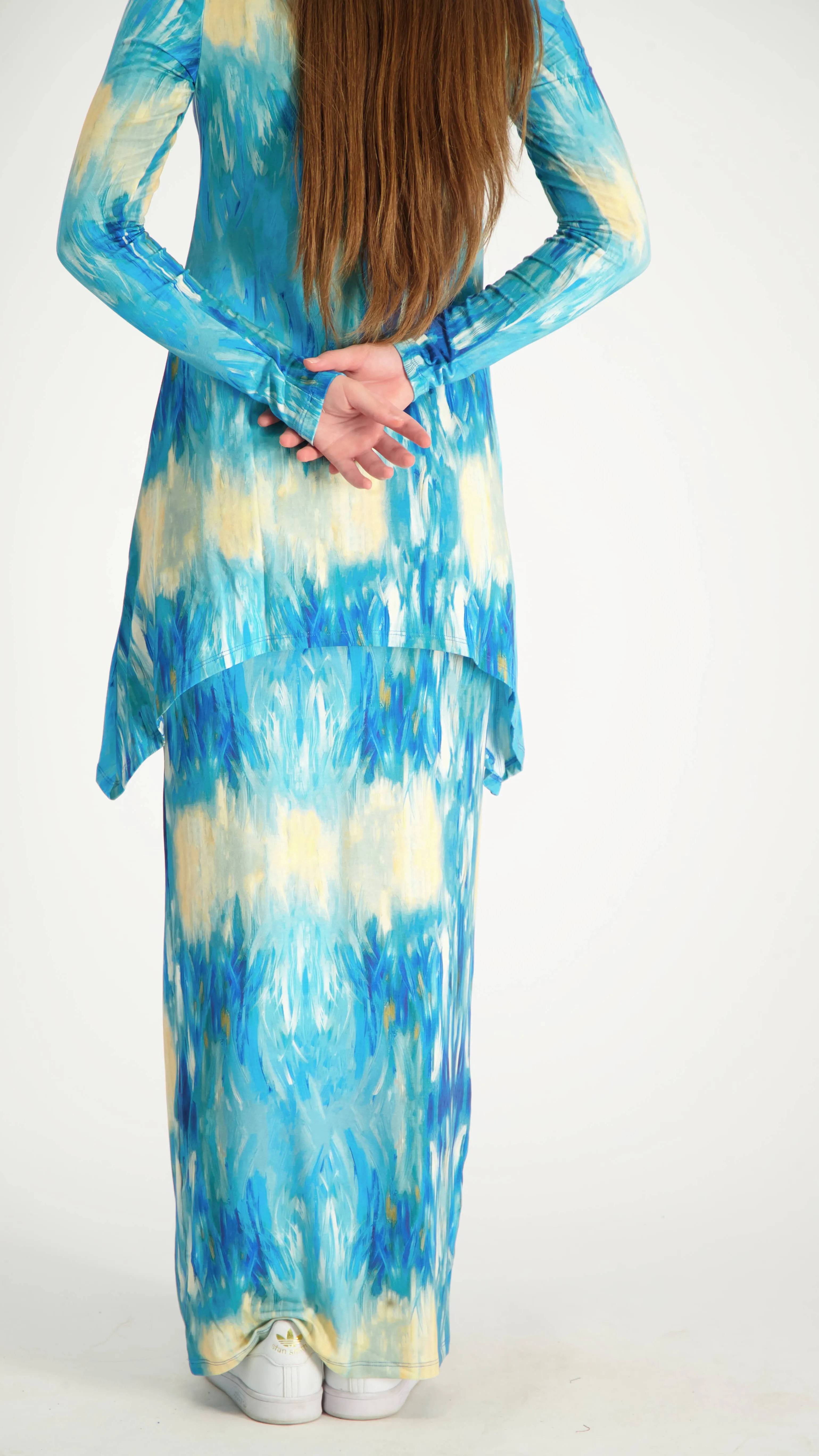 Maxi Skirt / Blue Splash