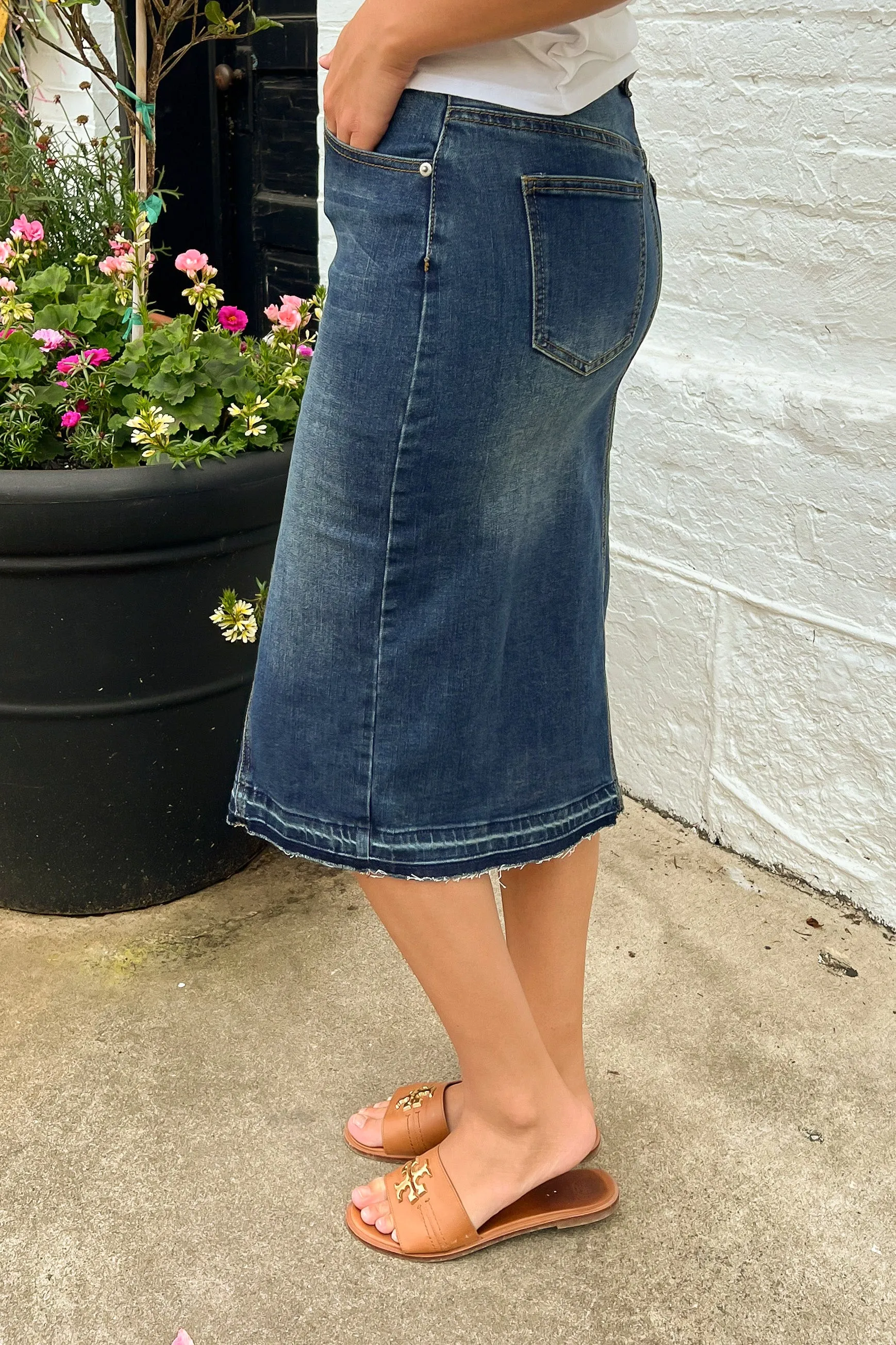 Maya Denim Skirt in Vintage Wash