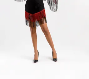 MELANGE FRINGE SKIRT