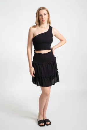 Miami Smocked Band Ruffle Skirt