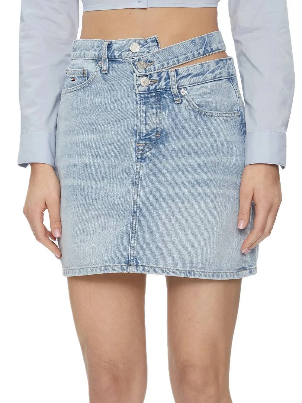 Mom Cut Out Wb Uh Skirt - Denim Light