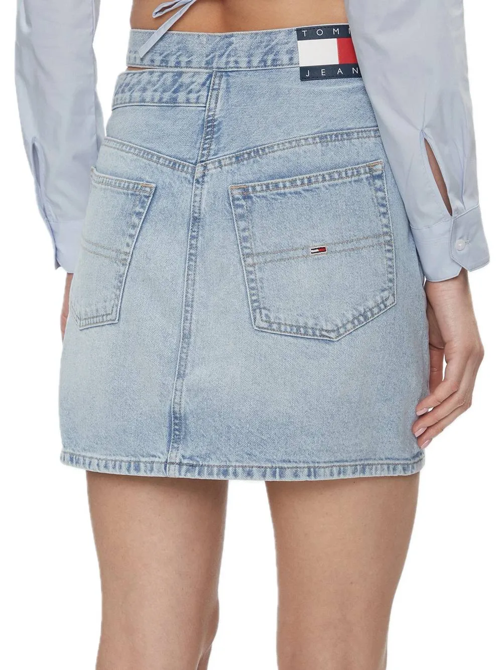 Mom Cut Out Wb Uh Skirt - Denim Light