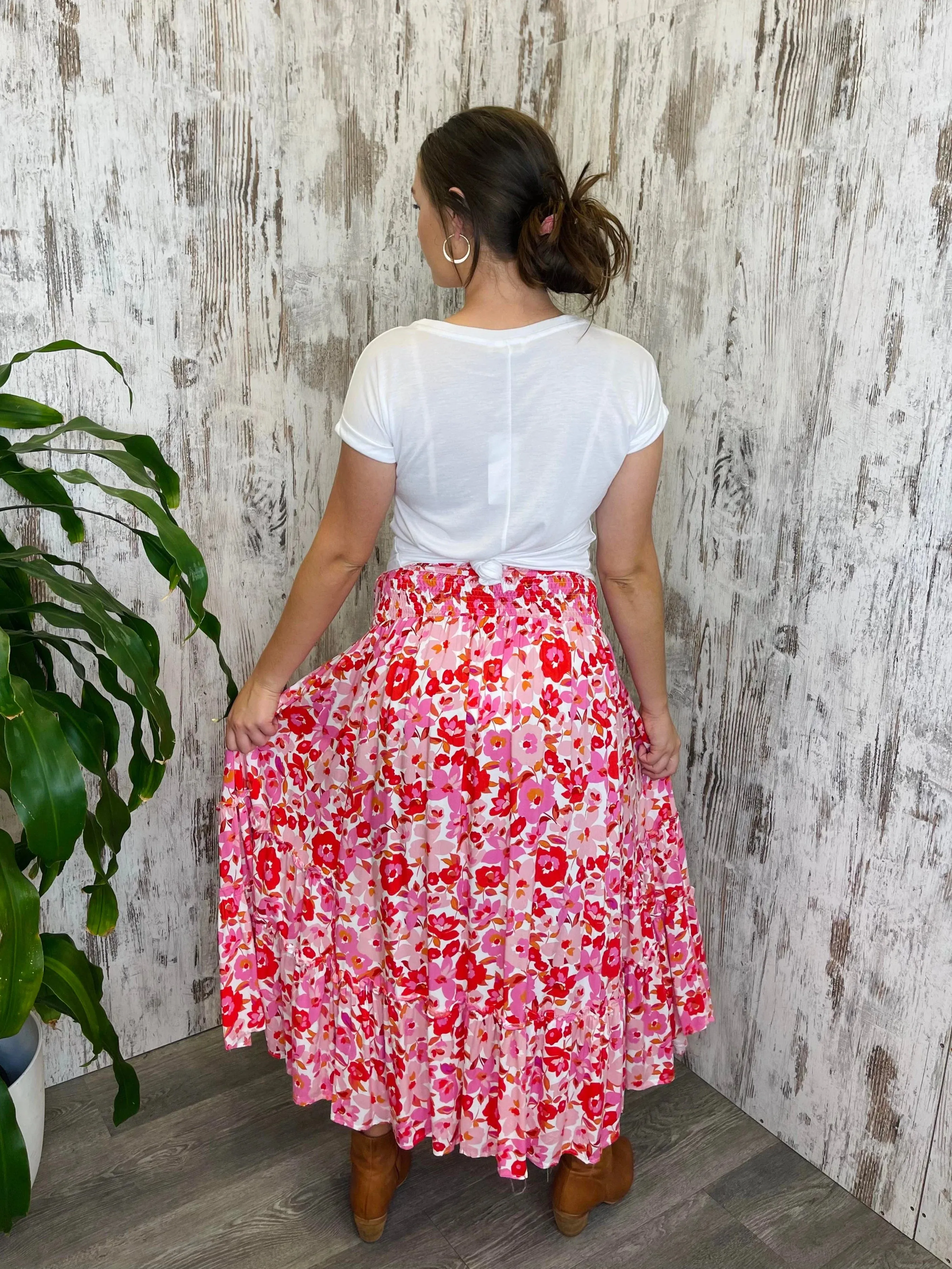 Sasha Maxi Skirt - Pink Blossom