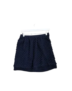 Size XS - Chloe Navy Bobble Knit Above Knee Skirt