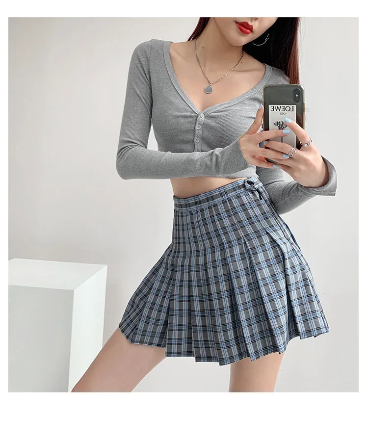 Sky High pleated mini skirt