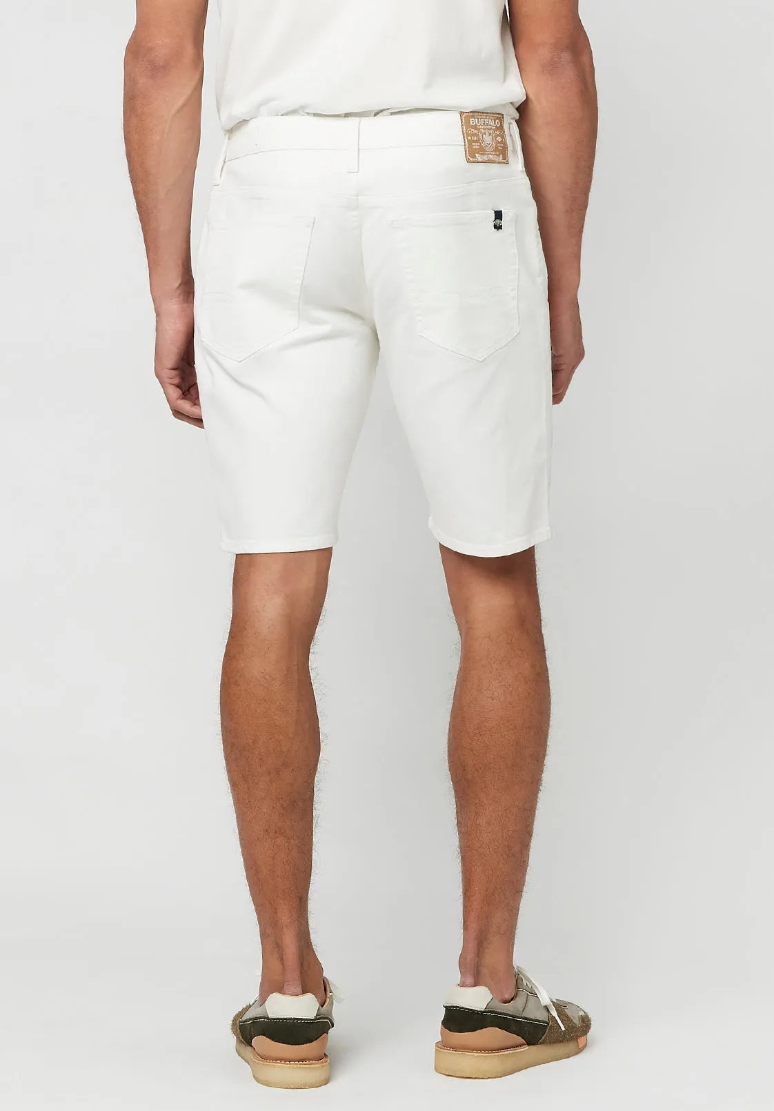 Slim Parker Men's Denim Shorts in White Rinse - BM22775