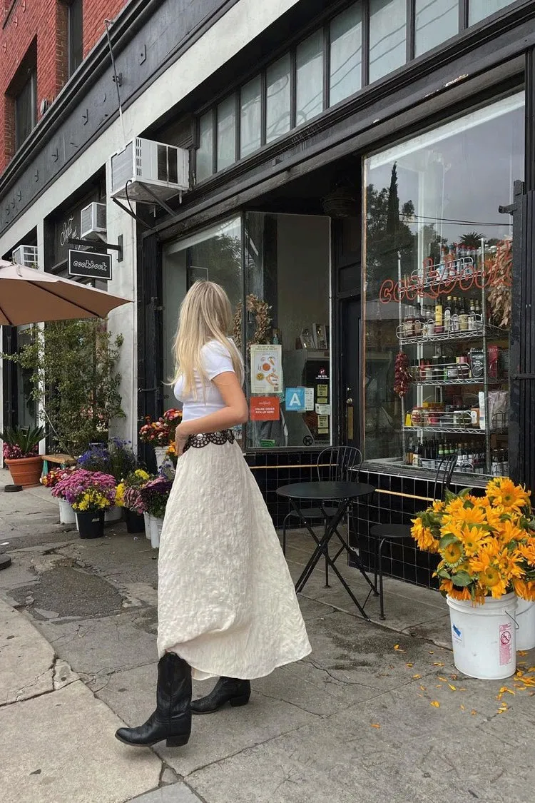 Solara Midi Skirt Cream