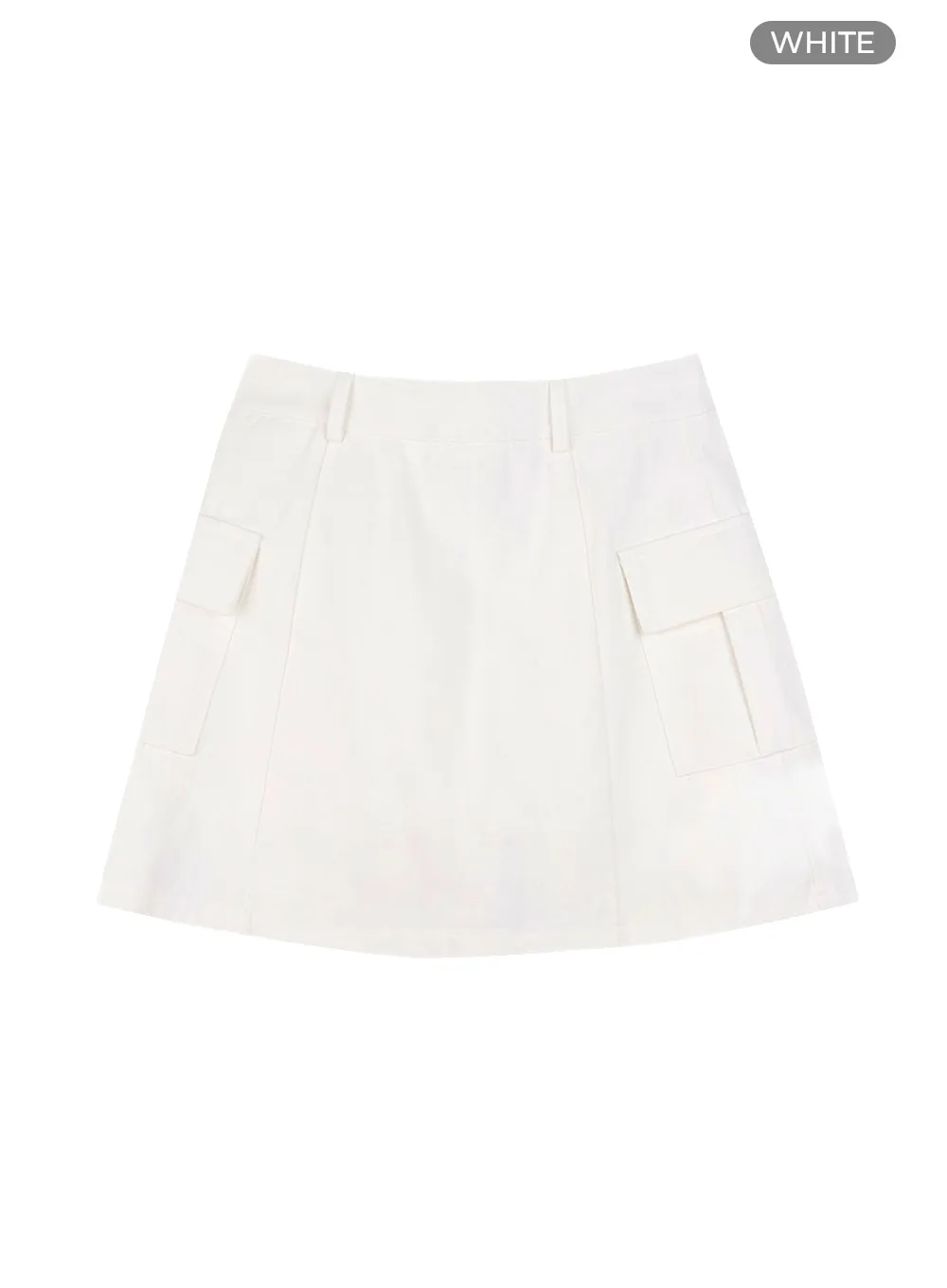 Solid Cargo Mini Skirt OM420