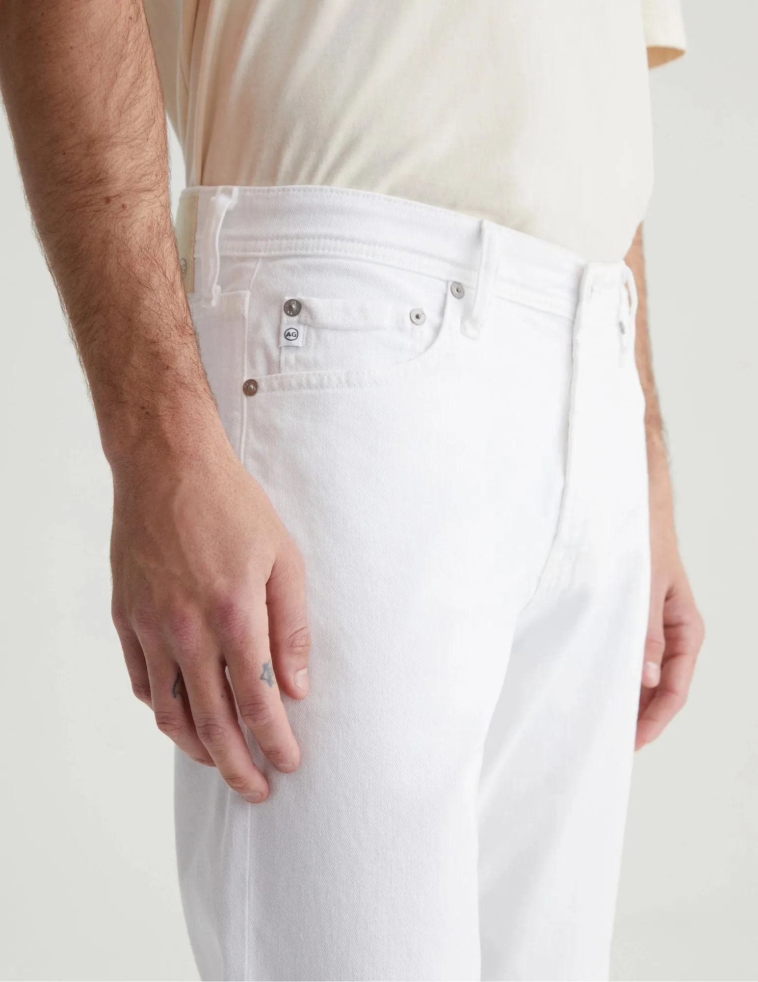 Tellis Jean | White Denim