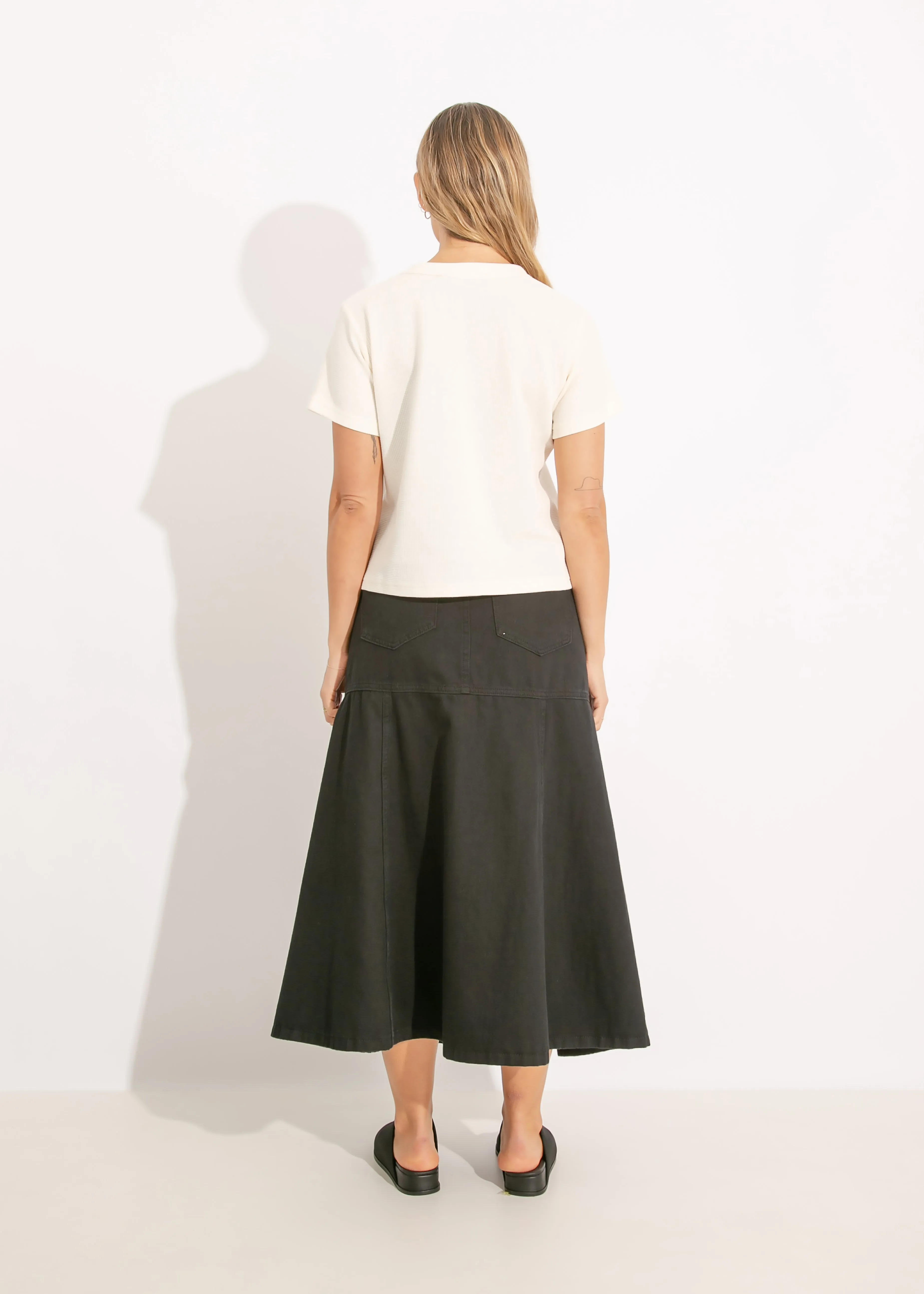 TESSA DENIM SKIRT / BLACK