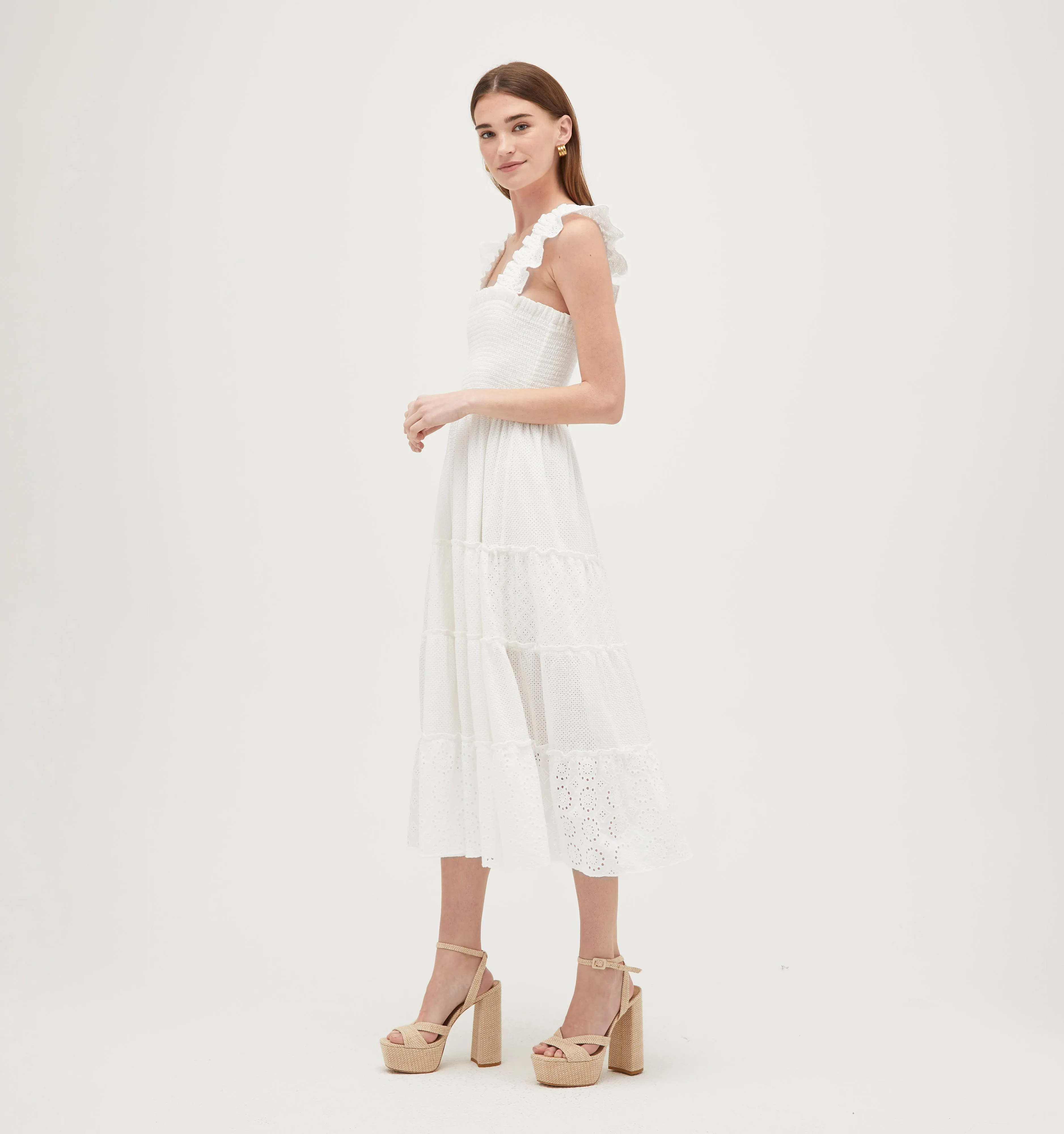 The Ellie Nap Dress - White Eyelet