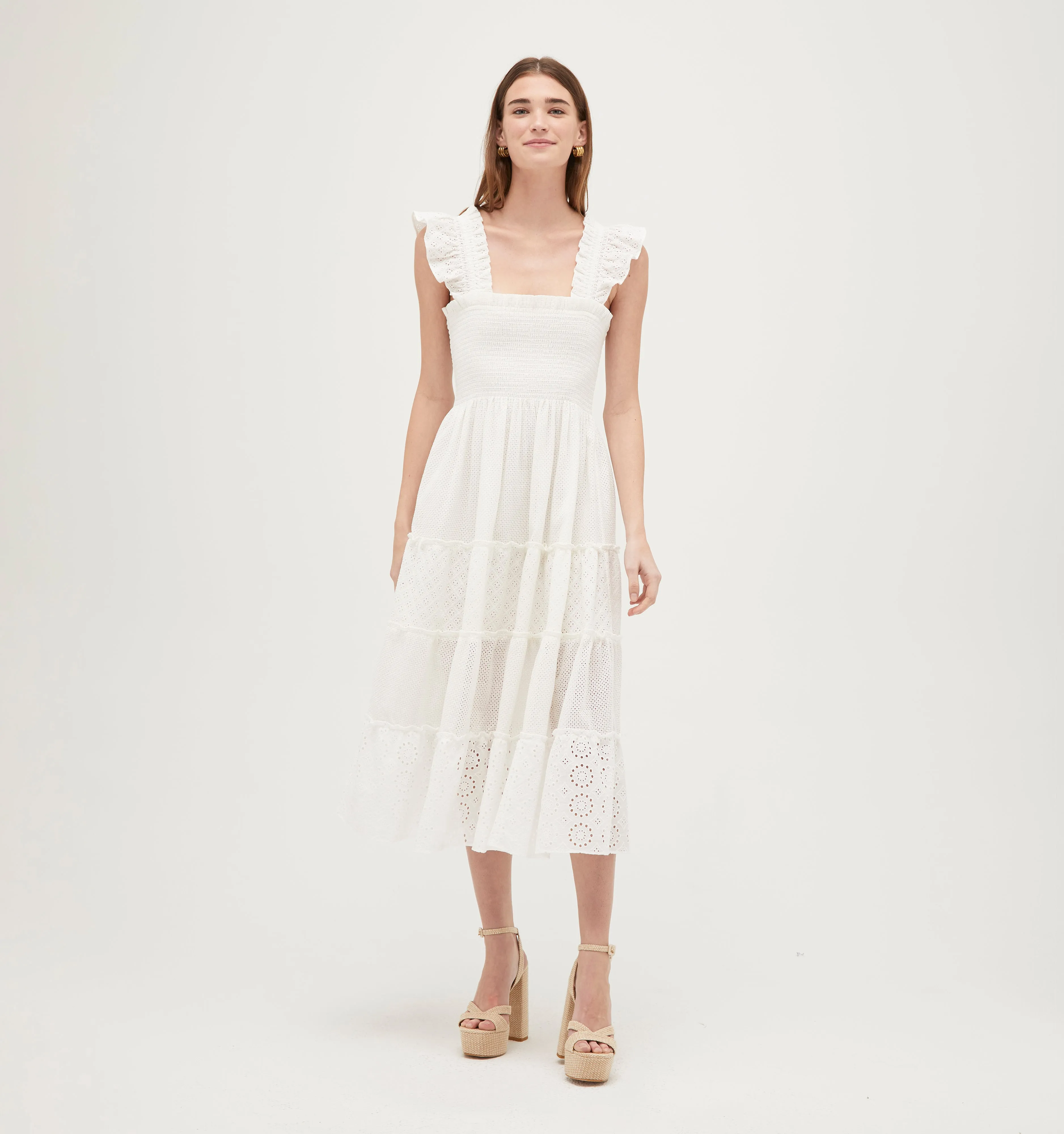 The Ellie Nap Dress - White Eyelet