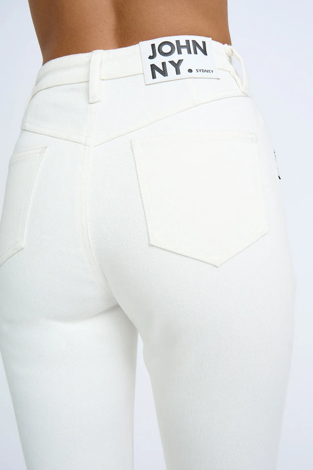 Twist Split Skinny Jean | Final Sale - White