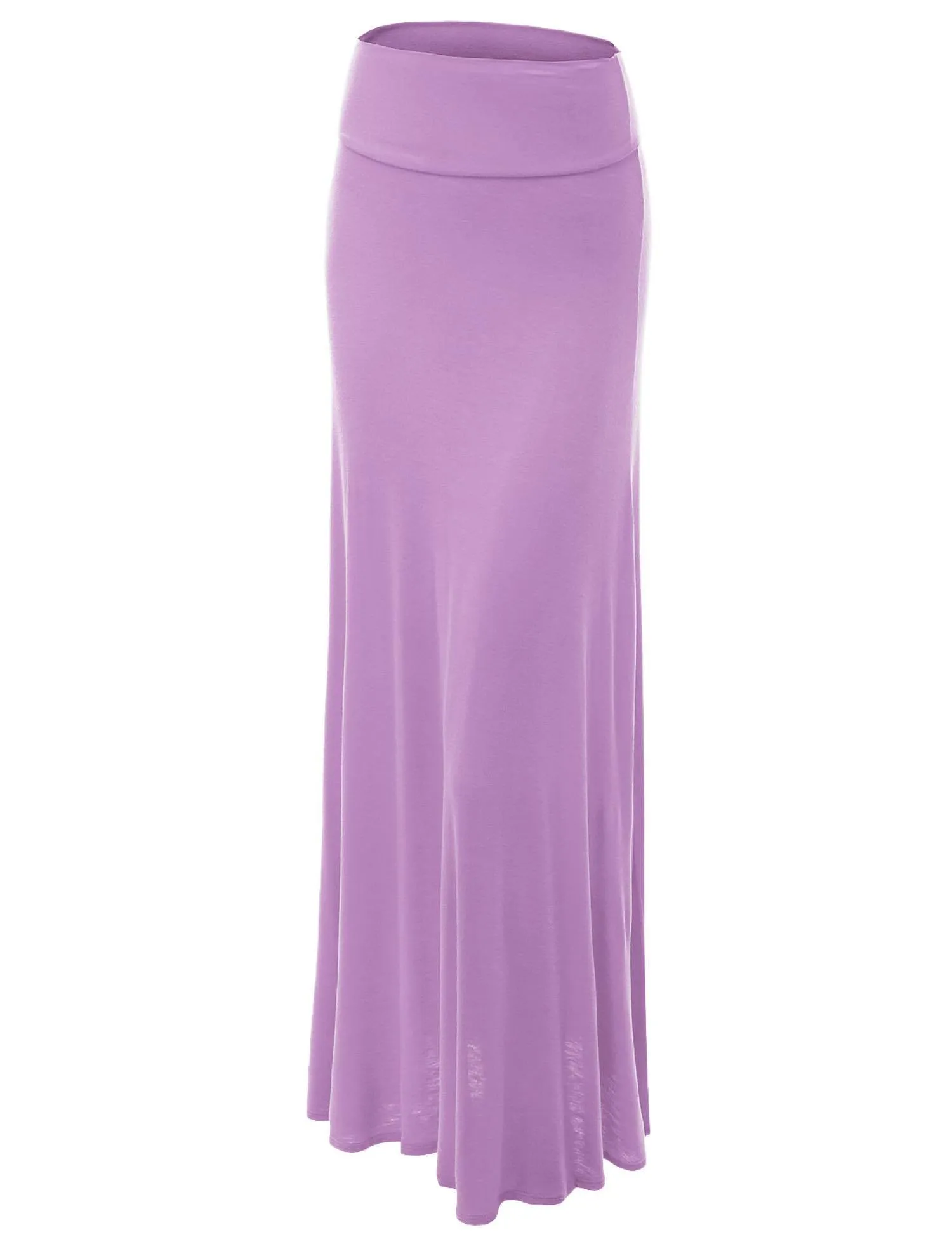 Womens Fold-Over Maxi Skirt